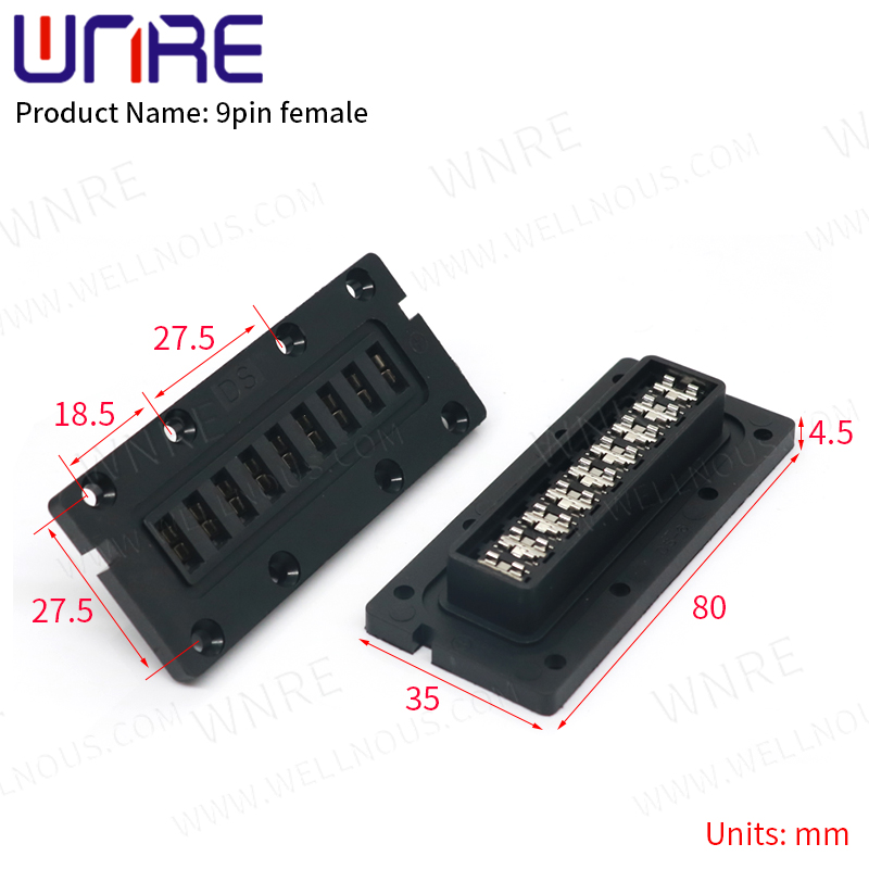 9 Pin Nữ Xe Đạp Điện Xe Tay Ga Ổ Cắm Đầu Nối Nguồn Điện Xe Đạp Cắm Pin Xe Tay Ga E-Xe Đạp Đầu Nối Pin 30-50A