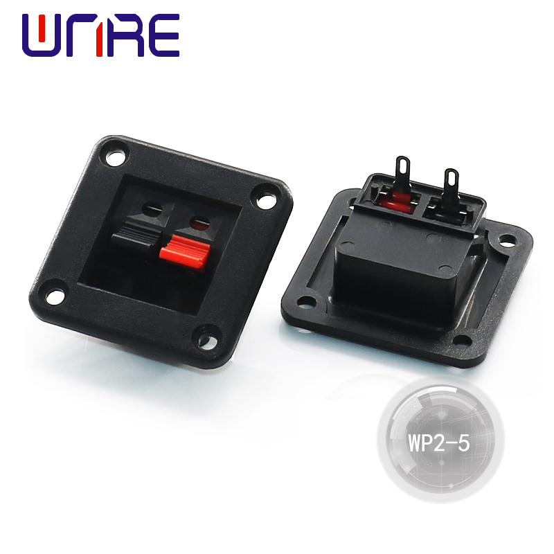 WP2-5 WP2-7 Plastic 2 Positions Connector Terminal Push In Jack Spring Load Audio Speaker Terminals Plug Socket Breadboard Clip