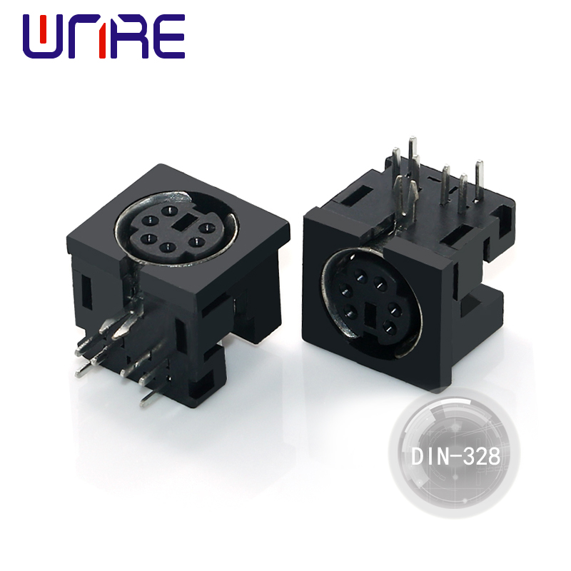 High quality DIN-328 S-Video Connectors Terminal Adapter Sockets S Terminal Mini DIN Connector Hluav taws xob Connector
