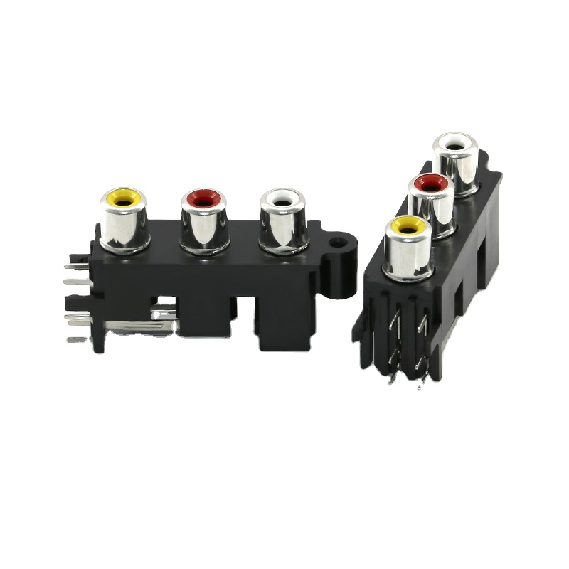 Grosir Female RCA Socket Pcb Mount Cable Connector Untuk DVD/TV/CCTV/Sistem Home Theater/Audio/Video