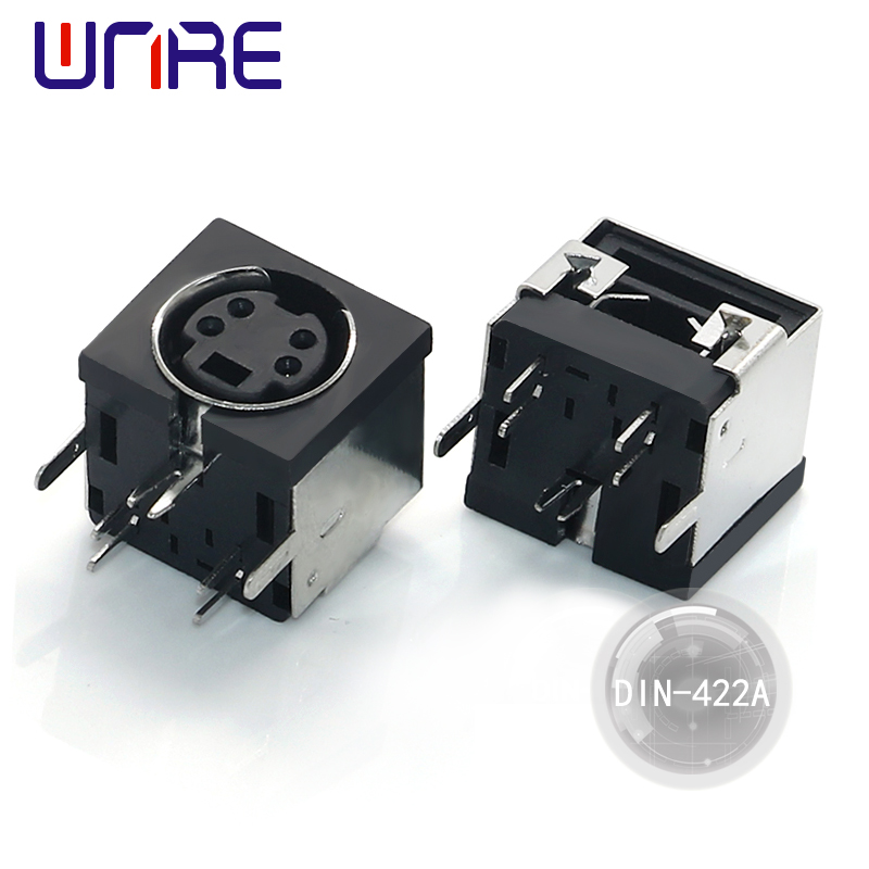 ຂາຍຍົກ DIN-422A S-Video Connectors Terminal Adapter Sockets S Terminal Mini DIN Connector Electrical Connector