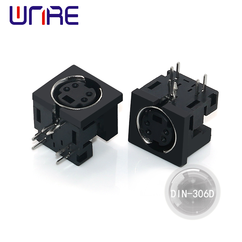 DIN-306D S-Video Connectors Terminal  Adapter Sockets S Terminal Mini DIN Connector Electrical Connector