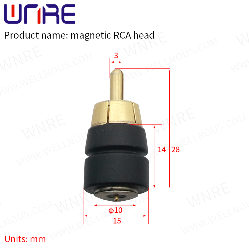 Magnetic Clip Cord RCA DC Interface Head Copper Wire Double Hook Machine Cable Accessories