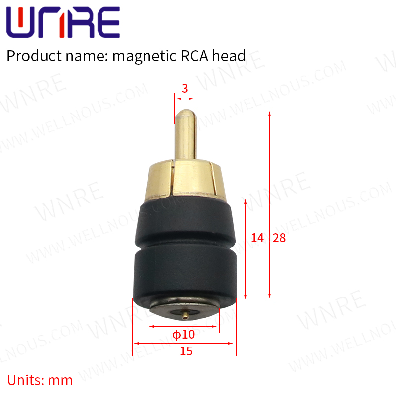 Эң жаңы татуировка кубаты менен камсыз кылуу магниттик клип RCA DC Interface башчысы жез зым кош илгичтүү макияж машина кабелдик аксессуарлар