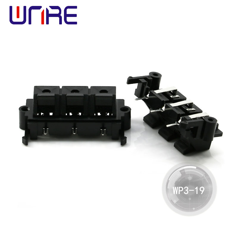 WP3-19 Plastic 3/4 Positions Connector Terminal Push In Jack Spring Load Audio Speaker Terminals Plug Socket Breadboard Clip