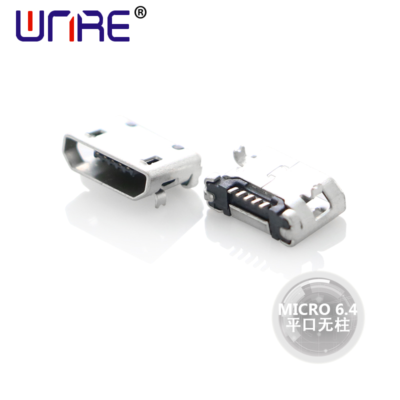 Micro 6.4 Plain Top Column Free Socket Connector Charging Connectors for Mobile