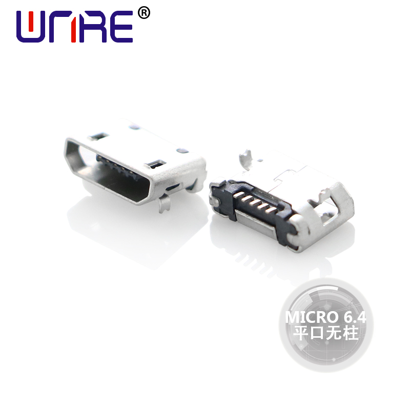 Micro 6.4 Đầu nối ổ cắm miễn phí trên cột đơn giản Đầu nối sạc cho thiết bị di động