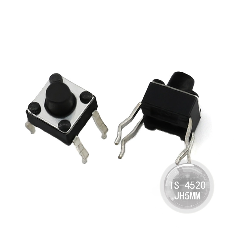Factory Direct Sale TS-4520 JH5MM DIP 4P Tact Switch 4.5*4.5*5mm Push Button Switch