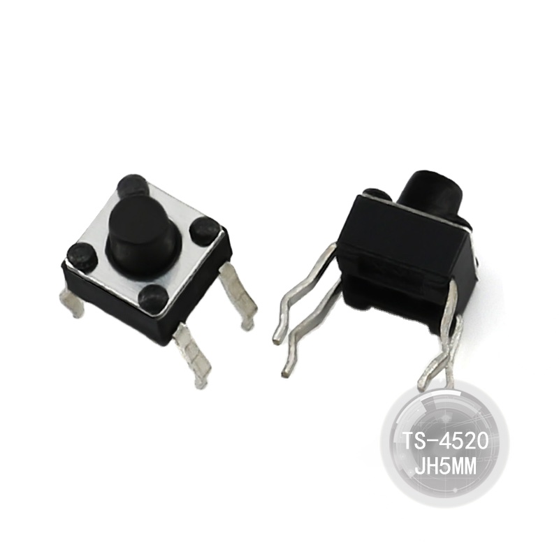 Gyári közvetlen értékesítés TS-4520 JH5MM DIP 4P Tact Switch 4,5*4,5*5mm nyomógombos kapcsoló