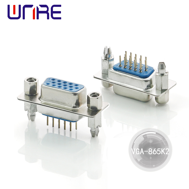 Chian Made VGA-865K2 15P Male D-sub Solder Connector Per Hole VGA Connector