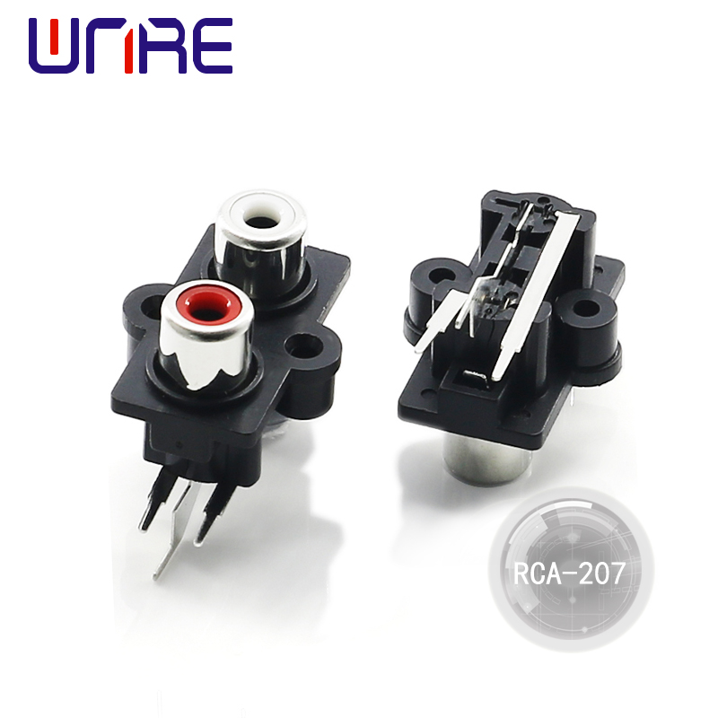 Conector RCA de enchufe RCA de alta calidad Conector de cable de montaje en PCB hembra para DVD/TV/CCTV/sistema de cine en casa/audio/vídeo