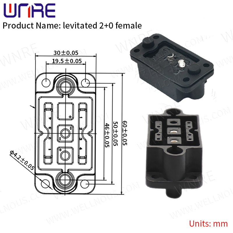 Levitated 2+0 Female E-BIKE Battery Connector IP67 Scooter Socket Electric Bike Batteries Charging Waterproof Plug With  Wire