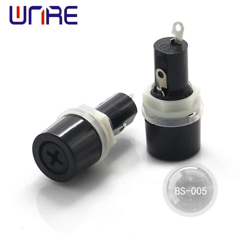 BS-005 د بیمې ټیوب ساکټ سلنډریکل 5*20mm ټیوب فیوز هولډر په چین کې جوړ شوی