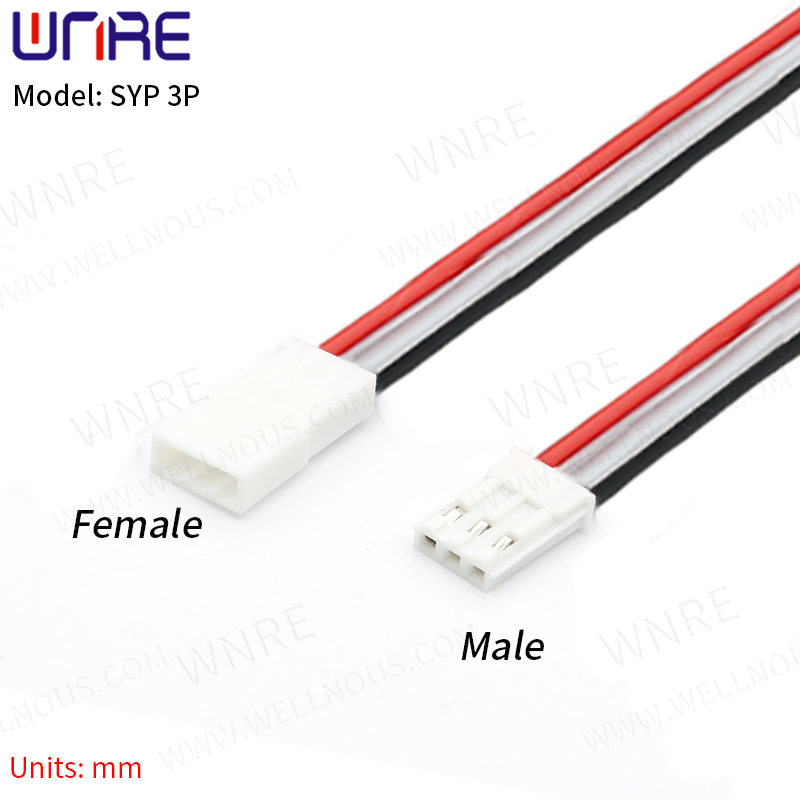 SYP 3P White Terminal With Wire 150mm 22A 1007 JST Connector Plug Cable Monna le Mosali bakeng sa RC Battery