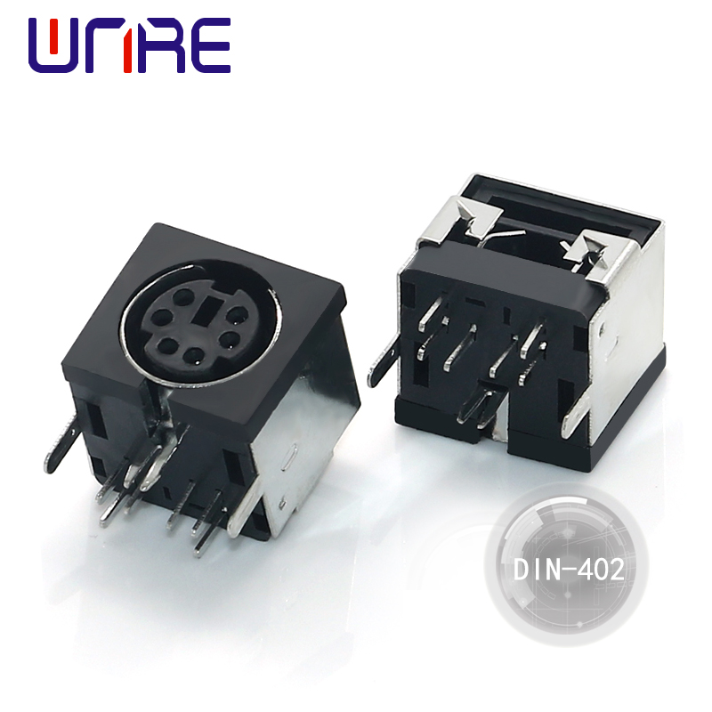 ຂາຍຍົກ DIN-402 S-Video Connectors Terminal Adapter Sockets S Terminal Mini DIN Connector Electrical Connector