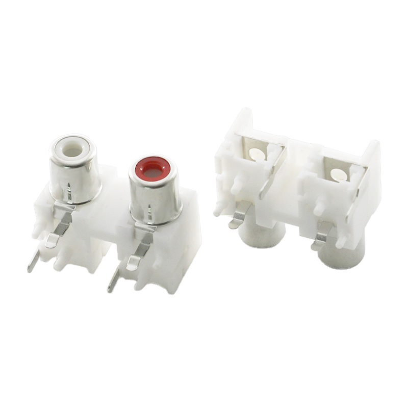thumbnail interactive-video image 1 of 2x Panel Mount 6-Way RCA Female Jack – Audio Coaxial Connector, TV Stereo, JCM 1 of 6