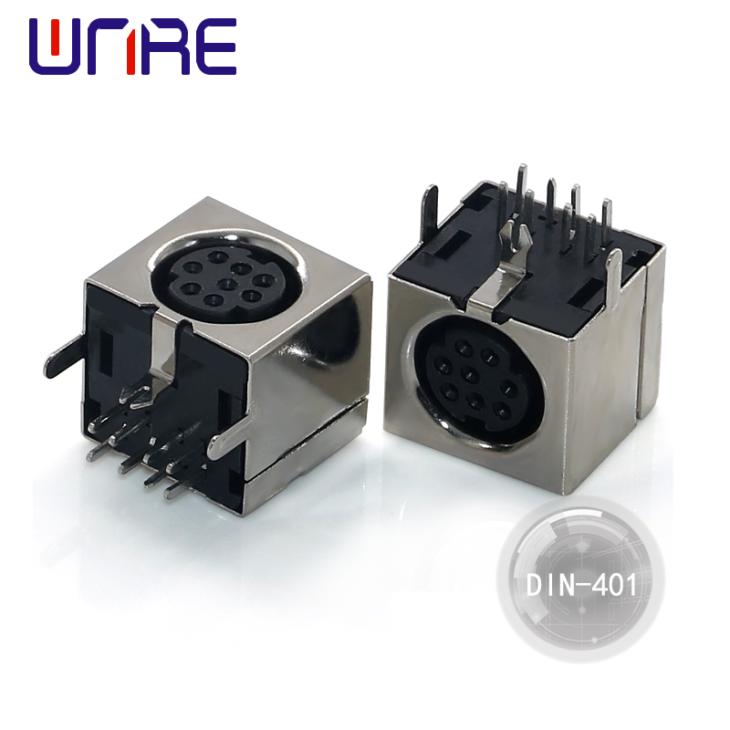 High quality DIN-401 S-Video Connectors Terminal Adapter Sockets S Terminal Mini DIN Connector Hluav taws xob Connector