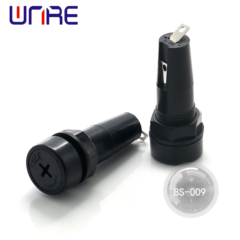 BS-009 PCB Panel Mount Tube Fuse Holder Made In China  5*20mm Insurance Tube Socket Cylindrical