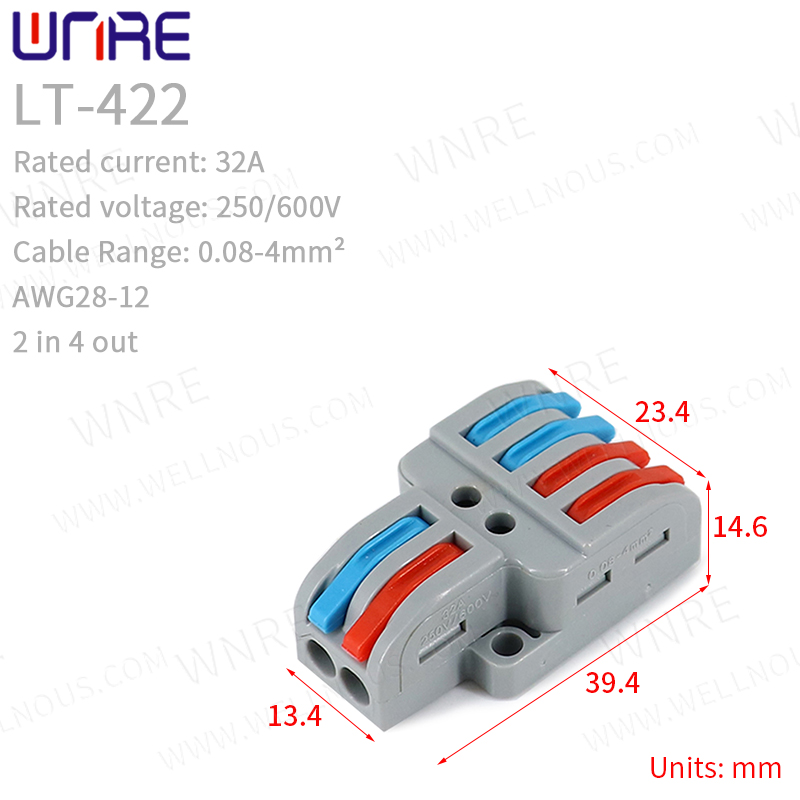 Mini connector de filferro Cablejat universal ràpid Connector de cable elèctric Terminal d'empenta de filferro
