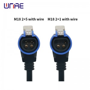 M18 2+5/2+1male with wire Electric Bike Electromobile Charging Port Femalea And Male Charging/Discharging Socket Power Plug Connector