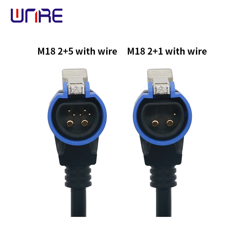Factory wholesale Anti Vandal Switch - M18 2+5/2+1male with wire Electric Bike Electromobile Charging Port Femalea And Male Charging/Discharging Socket Power Plug Connector – Weinuoer