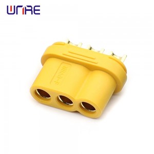 Brass Gold Plated MR60-F Three-core Plug With Sheath