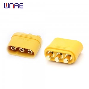 Three-core MR60-M Plug With Sheath Brass Gold Plated
