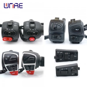 One Pair Black Motorcycles Accessories Handlebar Low/High Beam/Horn Switch