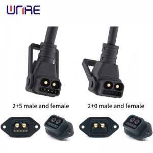 ND2+5 2+0 Male Female Plug Electric Bike Portable Charging Port And Discharging Waterproof Socket