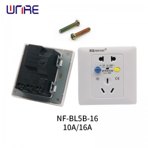 NF-BL5B-16 10A/16A Leakage Electric Protection Socket Prevent to Get an Electric Shock Wall Outlet Plate  EU UK US AU Plug