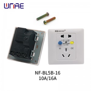 NF-BL5B-16 10A/16A Idabobo Itanna Idabobo Idabobo Idabobo Lati Gba Awo Odi Iyanu Itanna Itanna EU UK US AU Plug