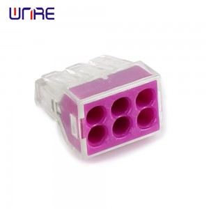 PCT-106 Rated Current 32A Rated intentione 400V Purpura Screwless Terminal Quick Wire Connector