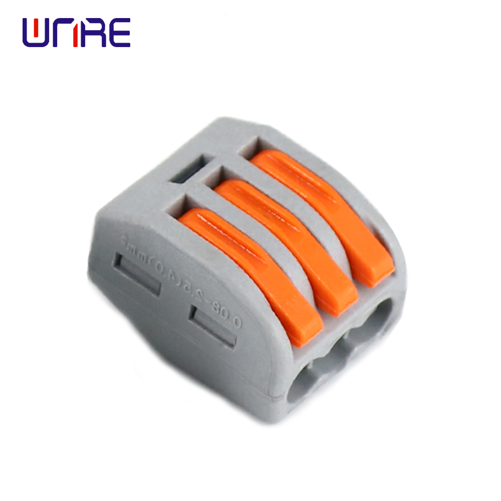 PCT-213 Номинално напрежение 400V Quick Splice Wire Connector Електрически бърз съединител на клемен блок