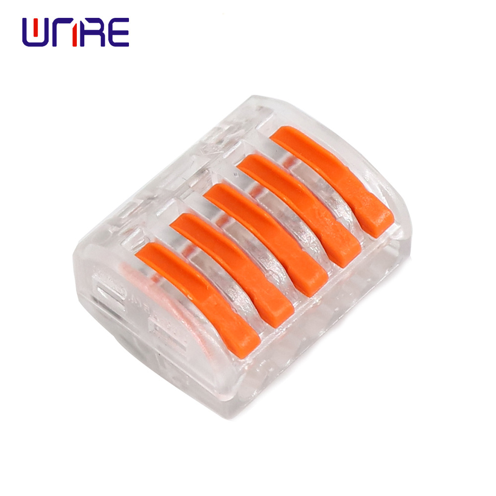 PCT-215T Transparent Housing Mga Uri ng Push Wire 5 Hole Way Fast Wire Connector Espesyal para sa Junction Quick Connect Terminal