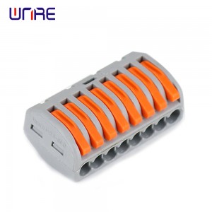 PCT-218 ສາຍເຊື່ອມຕໍ່ໄຟຟ້າ Wire Push-in Terminal Block Universal Quick Terminal Wiring Connectors ສໍາລັບການເຊື່ອມຕໍ່ສາຍ