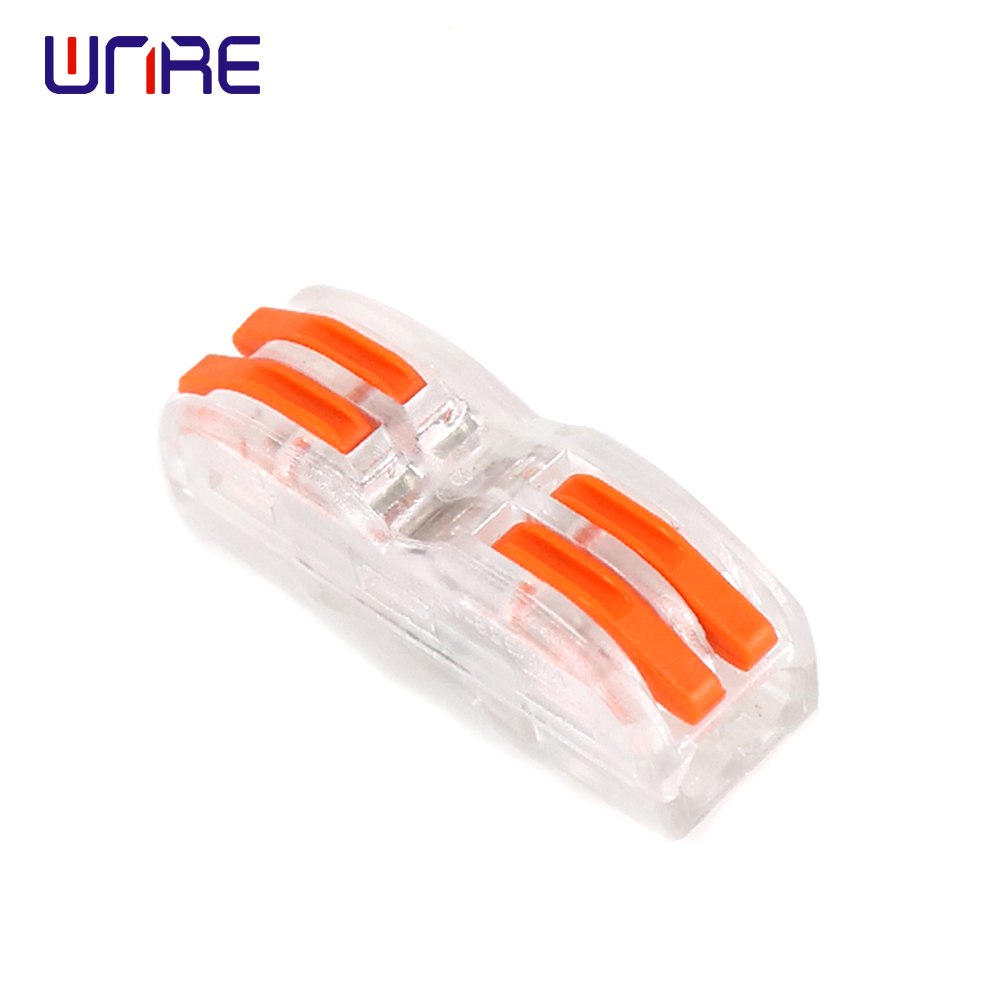 PCT-222T Transparent na Mabilis na Wire Cable Connectors Universal Compact Conductor Spring Splicing Terminal Blocks Connectors