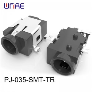 PJ-035-SMT-TR DC power JACK 1.0 mm center pin 3 conductor shielded