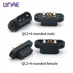 1/2 para QC2+4 zaokroženih moških in ženskih za konektor za polnjenje električnih vozil New Energy