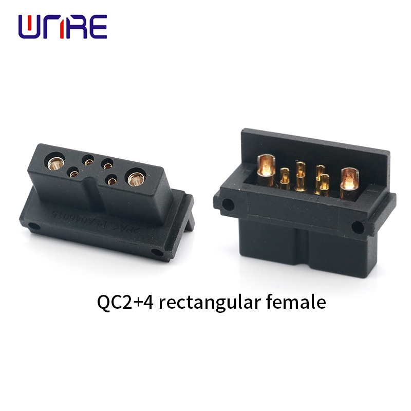 1/2 para QC2+4 pravokotnih moških in ženskih konektorjev za polnjenje električnih vozil New Energy