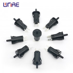 Mini Momentary Self-reset Round Push Button 12MM Black Refrigerator Door Switch