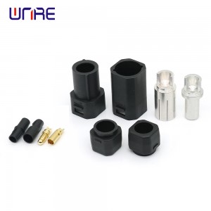 AMASS SH Series Banana Connectors 6AWG Power Connector UL94 V0 Anti-spark Bullet Connectors til RC batteri Sort