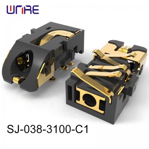 SJ-038-3100-C1 AUDIO JACK 12V 1A UL94V-0 Copper Alloy Gold flash