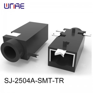 SJ-2504A-SMT-TR AUDIO JACK 12V 1A PPA BLK Phosphorus Bronze