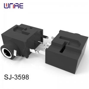 SJ-3598 AUDIO JACK 12V 1A UL94V-0 brass tin