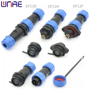 SP13F Flange IP68 Waterproof Male Plug Famale Socket Cable Aviation Connector