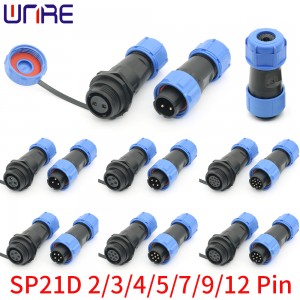 industrial Waterproof Electrical Plastic SP21 Flange Aviation Connector