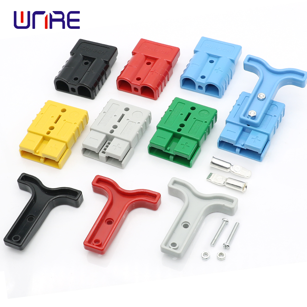 China SZ50A600V 6AWG Anderson Style Battery Charging Connector With Handle  Quick Connector Black/Grey/Green/Red/Blue/Yellow Manufacturer and Supplier