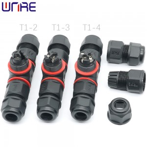 IP68 T Shape Đầu nối dây chống nước Kết nối vít nhanh Thiết bị đầu cuối đẩy vào Hộp nối điện