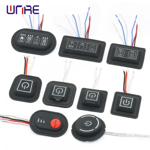 3 Gear Temp Control Waterproof Heating Switch Clothes Silicone Button Temperature Control Switch