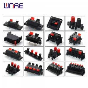 WP8 8P Red Black Wire Clip WP Push Terminal Conector de terminal de altofalante